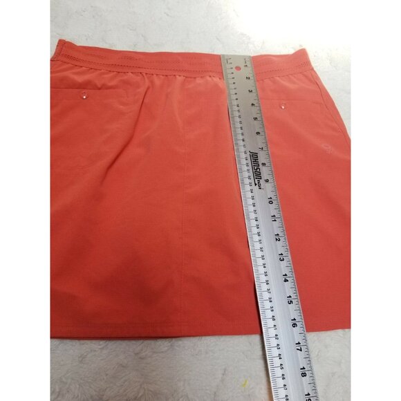 Mountain Hardwear Womens Medium Right Bank Skirt UPF 50 Snap Pockets Orange - Picture 8 of 8
